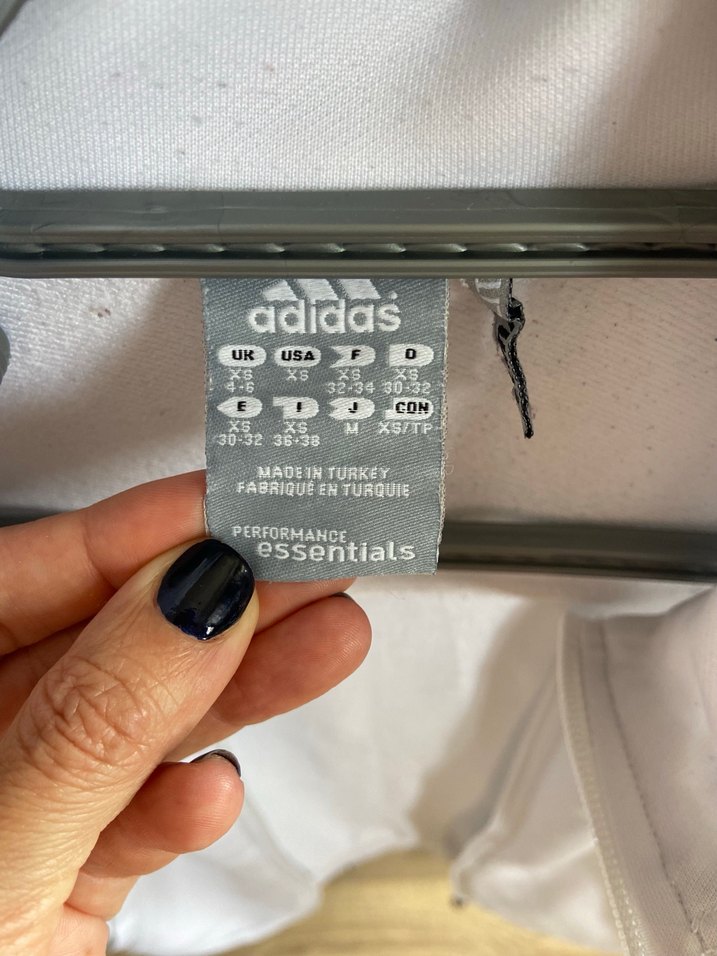 Beyaz Adidas Fermuarlı Spor Ceket - Görsel 4