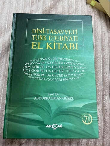 Prof dr Abdurrahman Güzel dini tasavvufi Türk edebiyatı el kitab