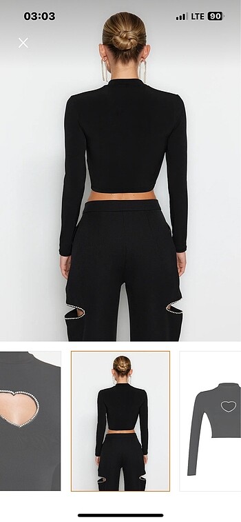 xs Beden siyah Renk Crop bluz