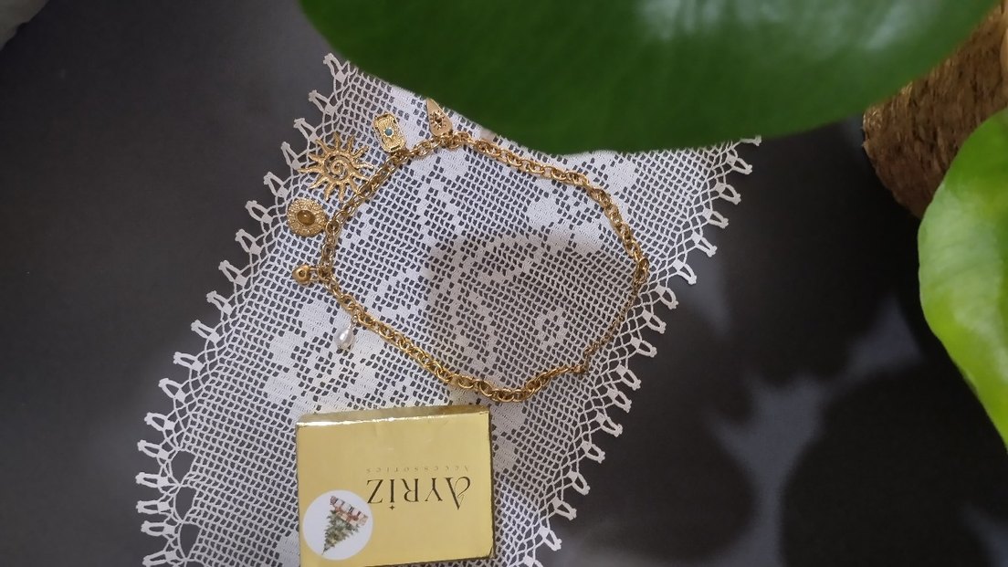 Nakışlı Vintage Altın Kadın El Zinciri sıfır ürün - Görsel 2
