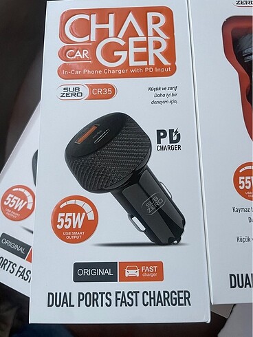 55w İki girişli PD araç çakmaklık şarj kafası depoyu boşaltıyoru