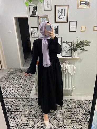 Robalı elbise ferace abaya