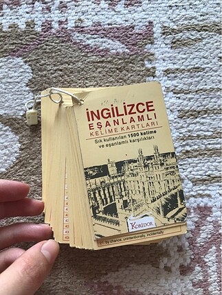 İngilizce eşanlamlı kelime kartı