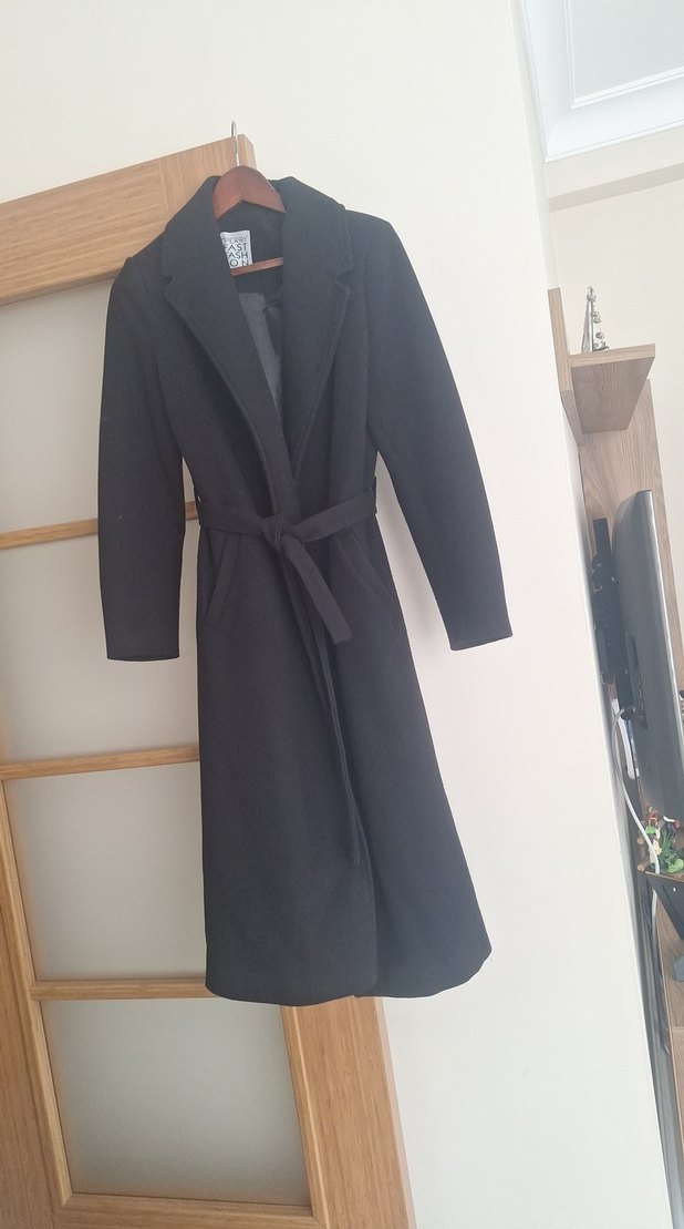 Siyah Kuşaklı Uzun Kaban - Görsel 2