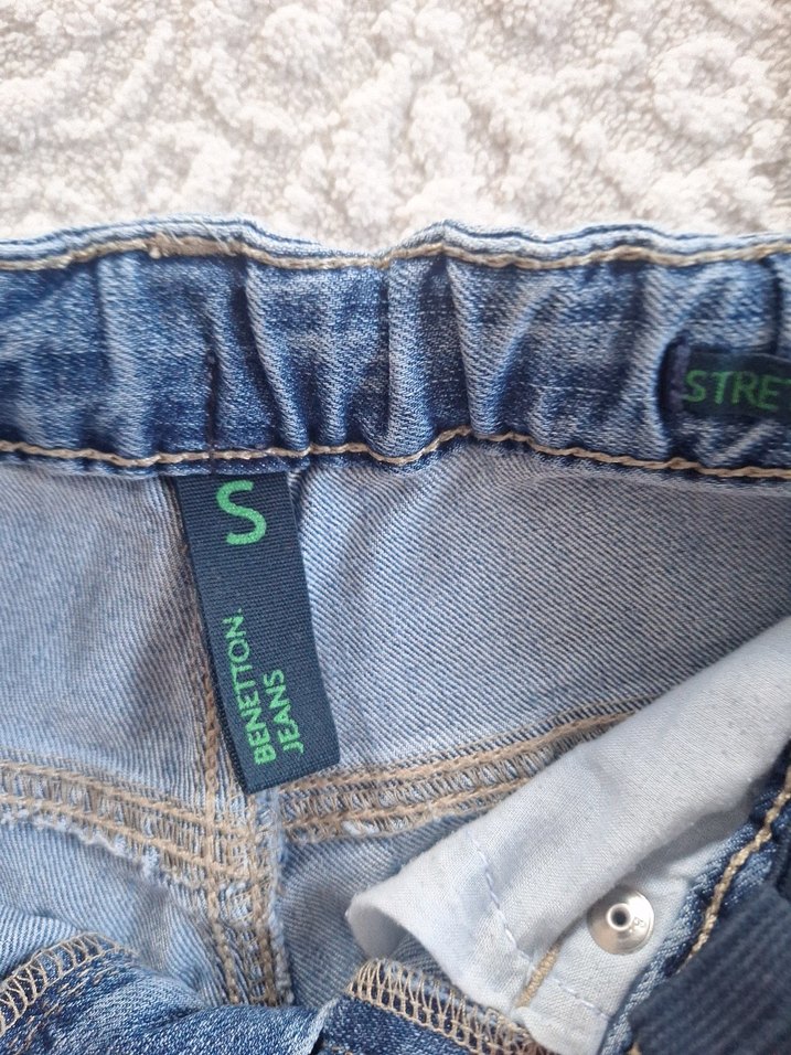 Düğmeli Gri Mavi Erkek Çocuk Kot Pantolon - Görsel 2