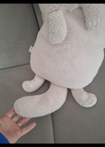 Beyaz Gri Peluş Kedi Oyuncak - Görsel 3