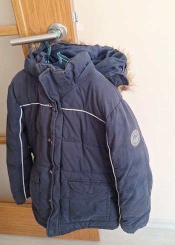 Gri Erkek Çocuk Kapüşonlu Mont - Görsel 3