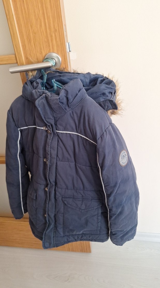 Gri Erkek Çocuk Kapüşonlu Mont - Görsel 3