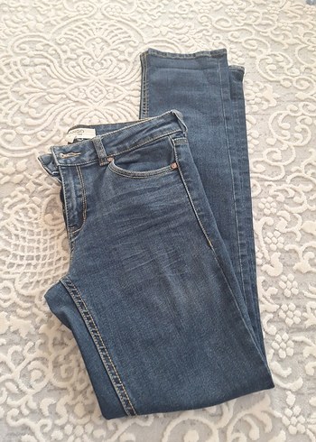 Mango Kadın Mavi Denim Normal Boy Kot Pantolon