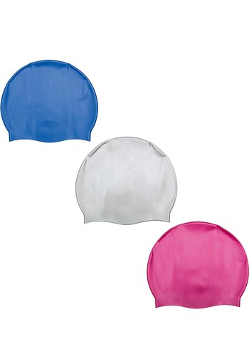 Elastik Yüzme Bonesi Seti - Mavi & Pembe - Görsel 4