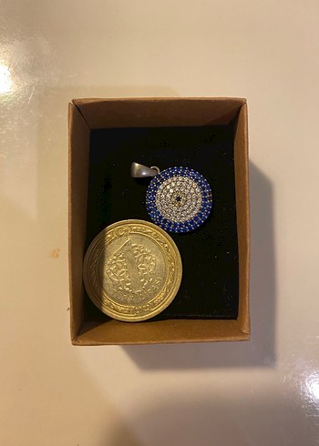 Mavi nazar Boncuklu gümüş Kolye - Görsel 2