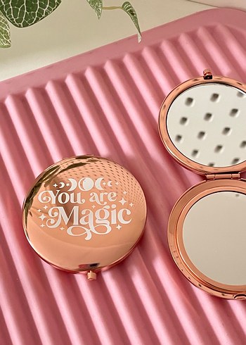 Pembe Mini Makyaj Aynası Magic - Görsel 2