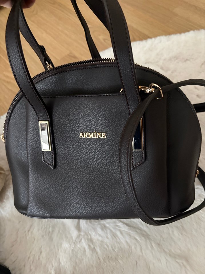 Kadın Kahverengi Deri Fermuarlı Çanta - Görsel 3