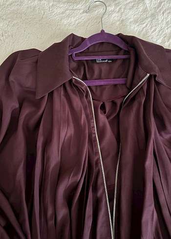 Mor Drapeli Kadın Gömlek - Görsel 3