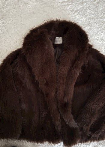 Kahverengi Kürk Detaylı Kadın Mont - Görsel 2