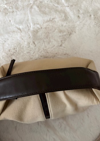 Bej Süet Fermuarlı Kadın Çanta - Görsel 2