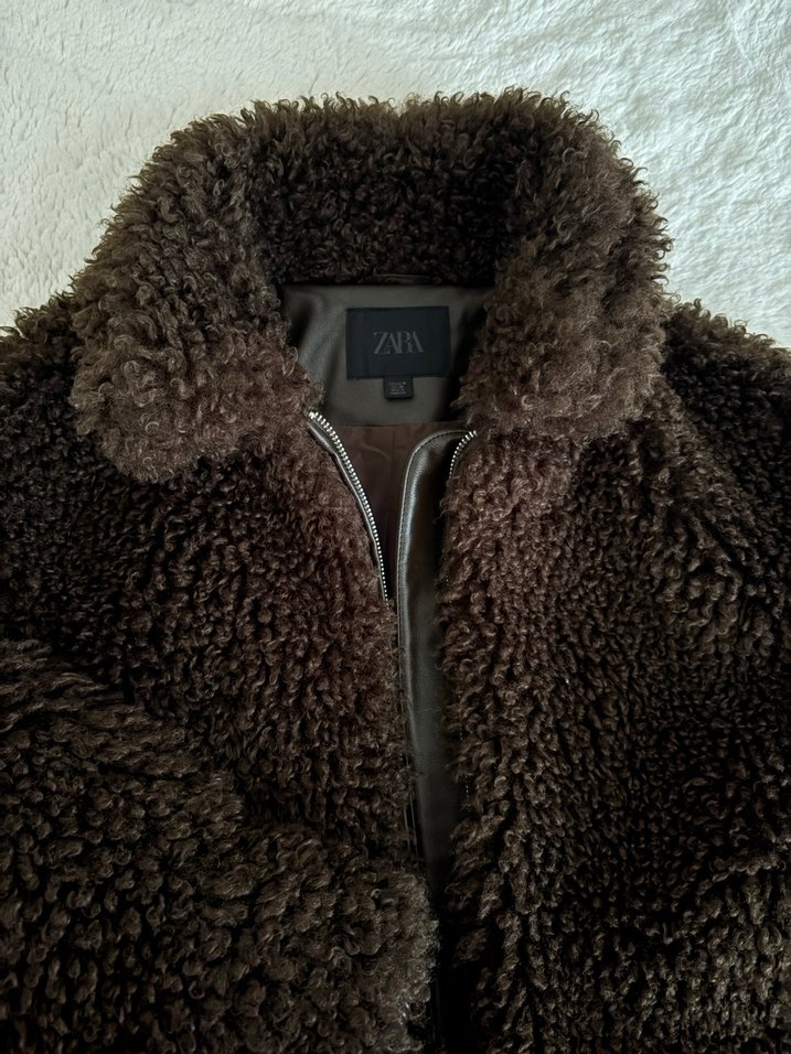 Kahverengi Kürk Detaylı Kadın Ceket - Görsel 2