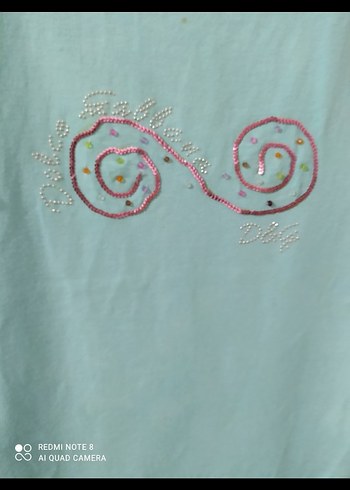 Mavi Uzun Kollu Kız Tişörtü - Görsel 4