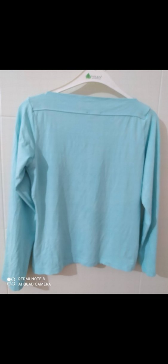 Mavi Uzun Kollu Kız Tişörtü - Görsel 3