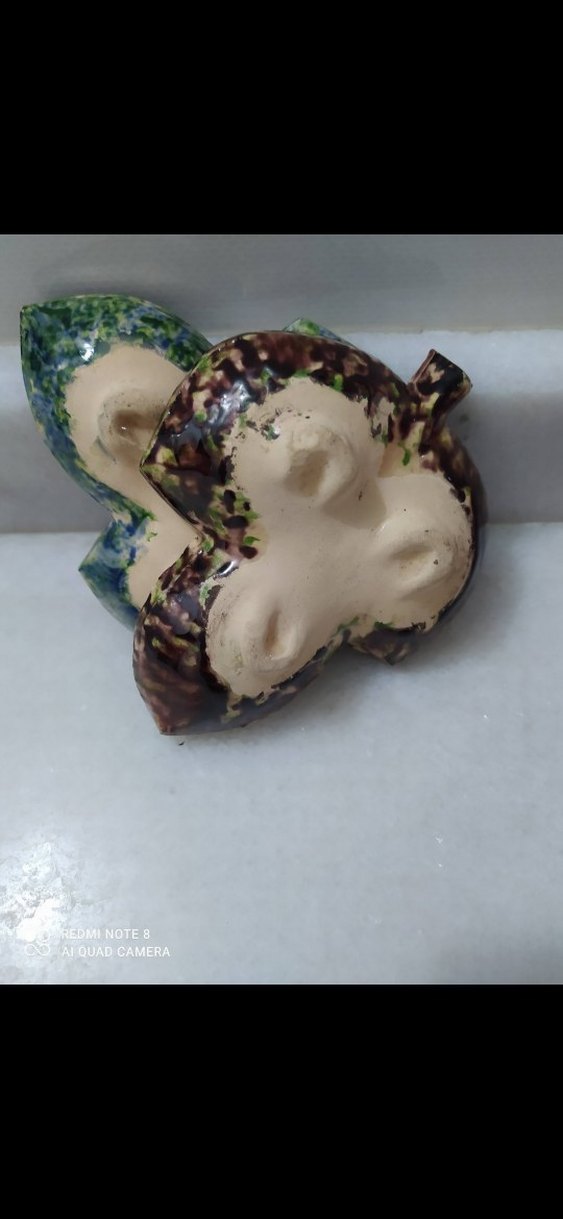 Renkli Batik Desenli Yaprak Tabak Seti - Görsel 3