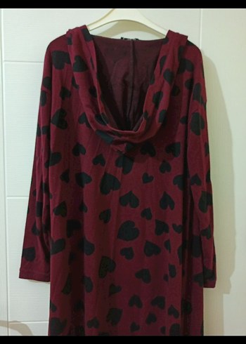 Bordo Uzun Kadın Sabahlık - Görsel 3