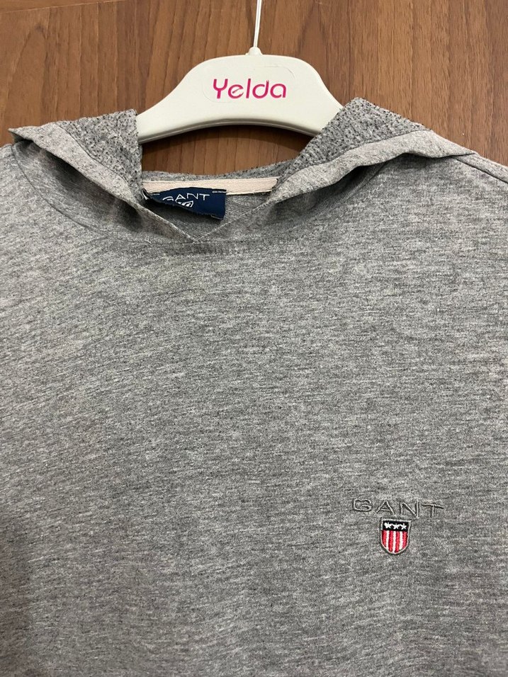 Gri Düğmeli Erkek Sweatshirt - Görsel 2