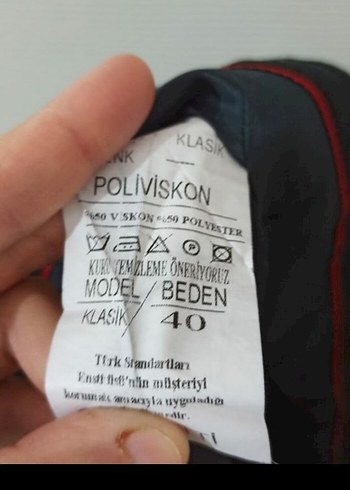 Düğmeli Gri erkek Kumaş Pantolon - Görsel 4