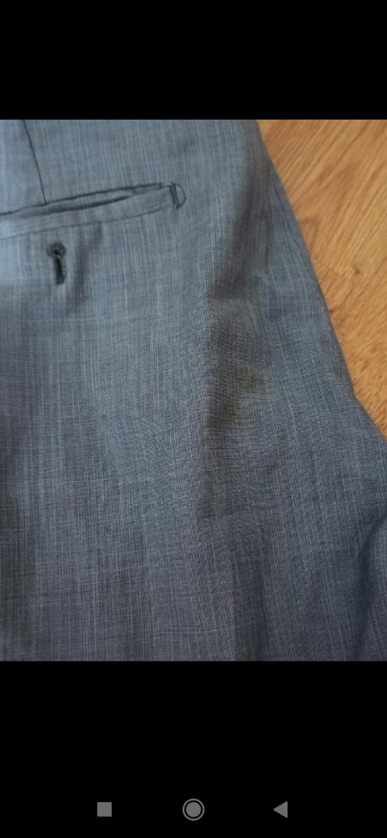 Düğmeli Gri erkek Kumaş Pantolon - Görsel 3