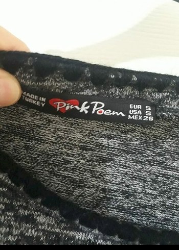 Gri Örgü Kadın Kazak, Uzun Kollu, Salaş - Görsel 3