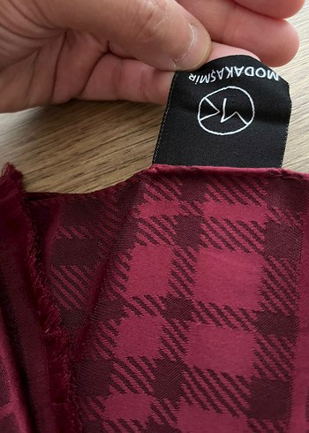 Bordo Kadın Şal, Dökümlü, Rahat Kumaş - Görsel 3