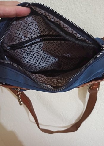 Mavi Suni Kumaşlı Kadın Çanta - Görsel 4