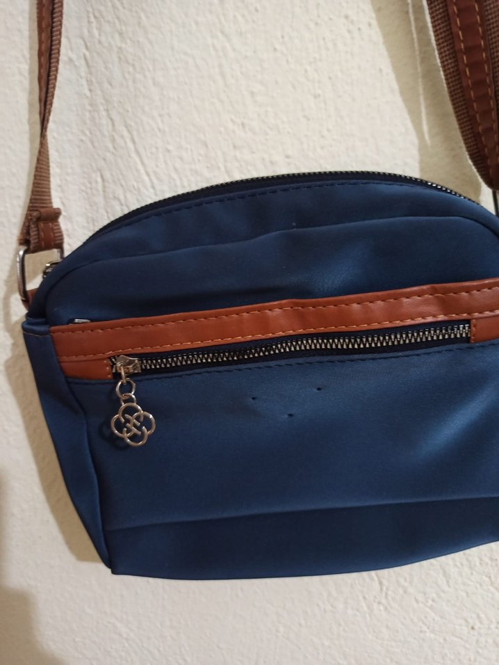 Mavi Suni Kumaşlı Kadın Çanta - Görsel 2