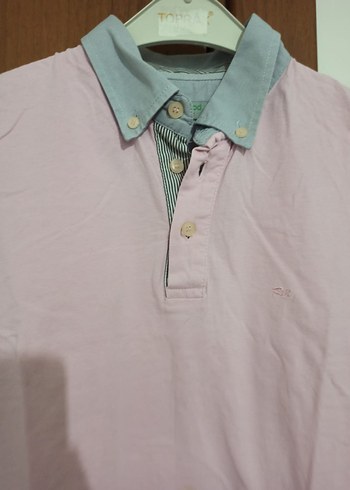 Pembe Pamuklu Erkek Polo Tişört - Görsel 3