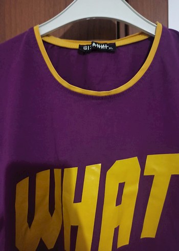 Mor Kısa Kollu Baskılı Kadın Tişört - Görsel 3