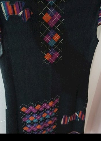 Kadın Bohem Örgü Midi Elbise - Görsel 5