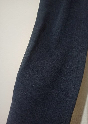 Gri Kadın Denim Sweatpants Fermuarlı - Görsel 5