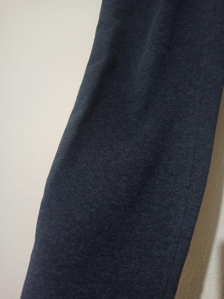 Gri Kadın Denim Sweatpants Fermuarlı - Görsel 5