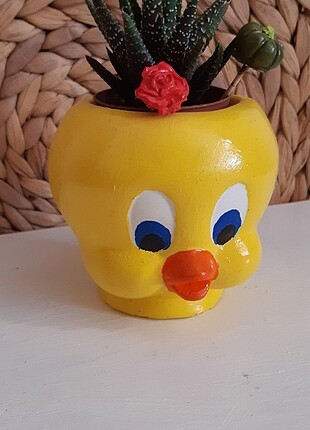 Tweety saksı kalemlik 