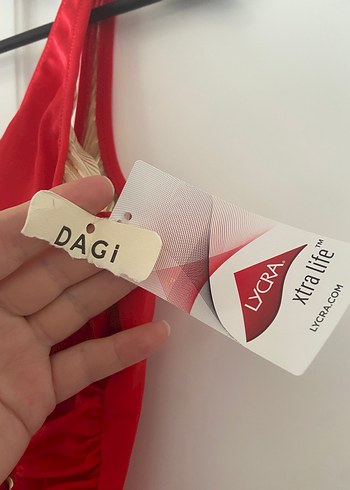 Dagi kırmızı Kadın Mayo - Görsel 4