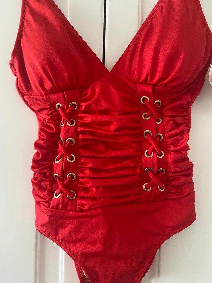 Dagi kırmızı Kadın Mayo - Görsel 2