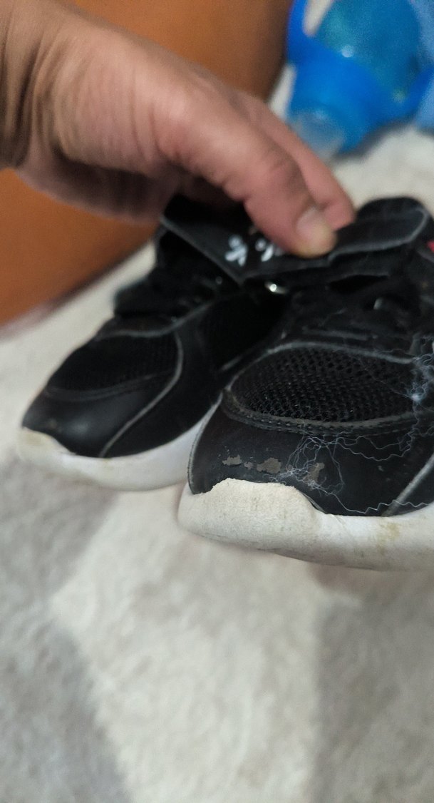 Siyah Erkek Çocuk Spor Ayakkabı Velcro - Görsel 2