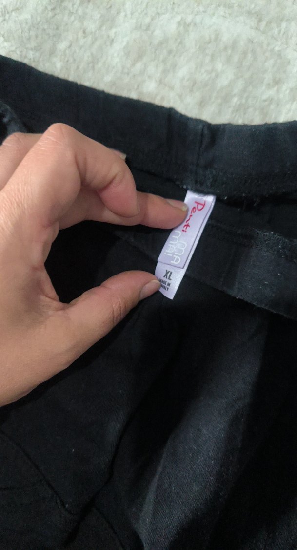 Siyah Kadın Hamile Eşofman Altı Velcro - Görsel 2