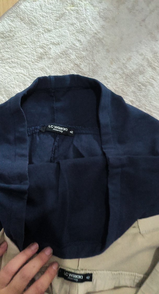 Bej Bel Detaylı Rahat Hamile Şortu - Görsel 3