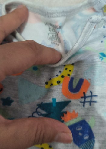 Uzun Kollu Lacivert Çapa Desenli Bebek Body - Görsel 2