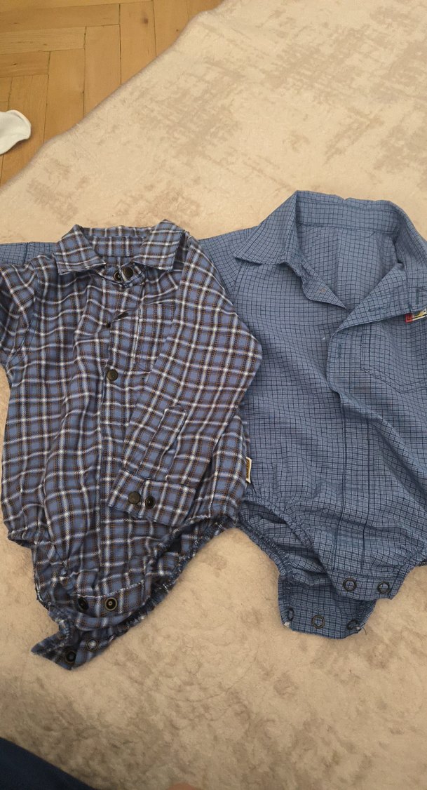 Düğmeli, uzun Kollu Bebek Erkek body iki adet fiyatıdır - Görsel 2