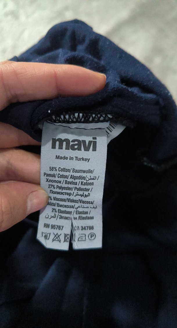 Koyu Lacivert Hamile Kot Pantolon - Görsel 3