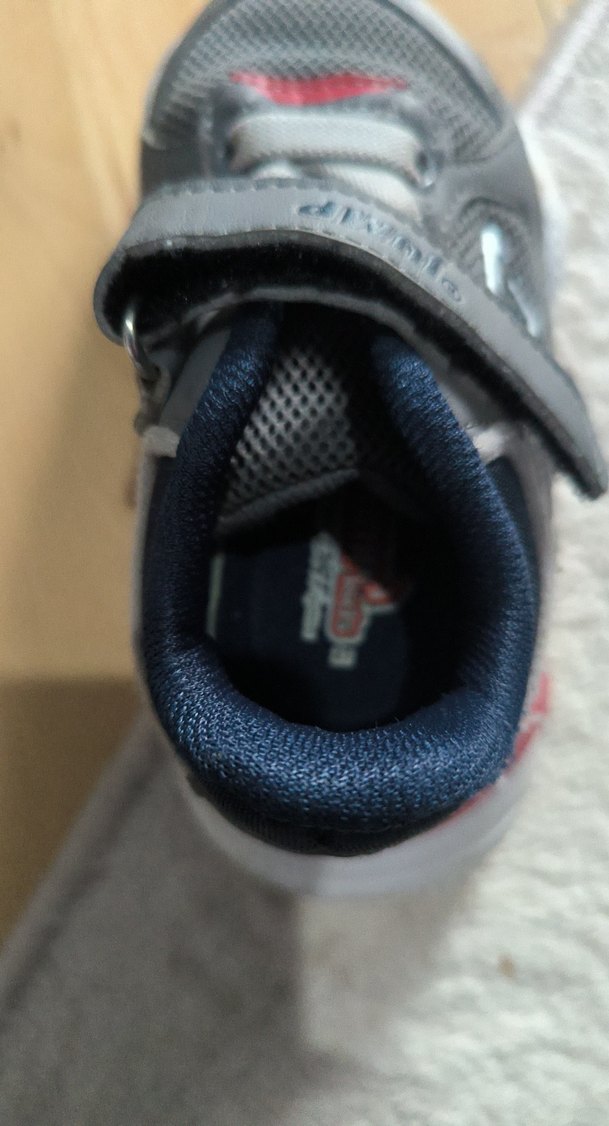 Gri Erkek Çocuk Spor Ayakkabı Velcro - Görsel 4