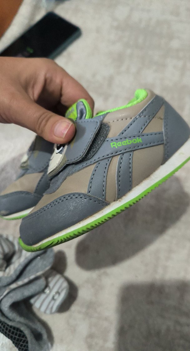 Gri Erkek Çocuk Spor Ayakkabı Velcro - Görsel 3