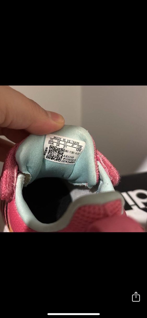 Kız Çocuk Pembe Adidas Cırtcırtlı Spor Ayakkabı - Görsel 5