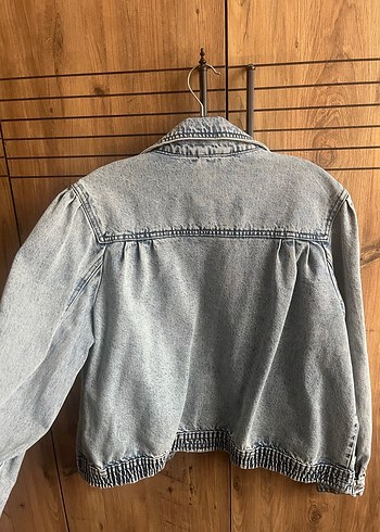 (PULL AND BEAR)Açık Mavi Kadın Denim Ceket Düğmeli - Görsel 5